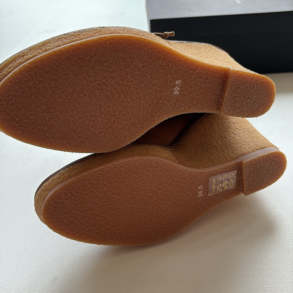 Marc By Marc Jacobs Cognac Leather Wedge Booties-NIB-Brown-Size 8.5-9 - Picture 8 of 14